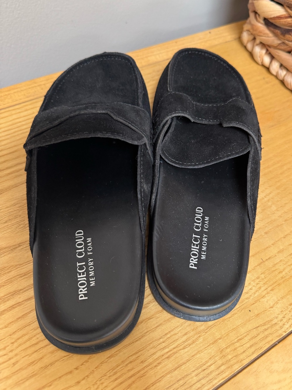 PROJECT CLOUD Black Suede Slip-On Mules - Picture 6 of 8